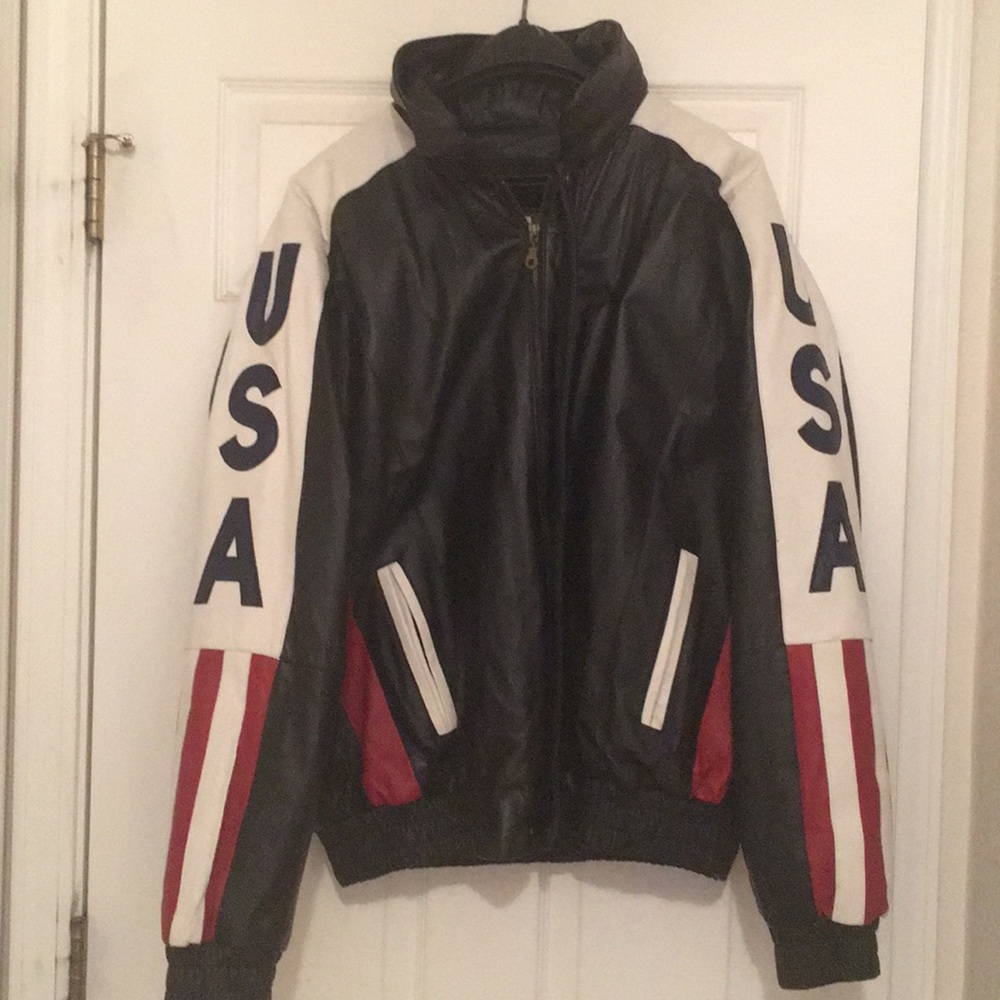 USA vintage leather jacket Urban tan